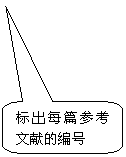 圓角矩形标注: 标出每篇參考文獻的編号