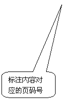 圓角矩形标注: 标注内容對應的頁碼号